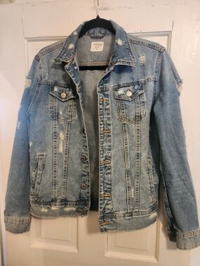 Terranova Light Blue Distressed Denim Jacket